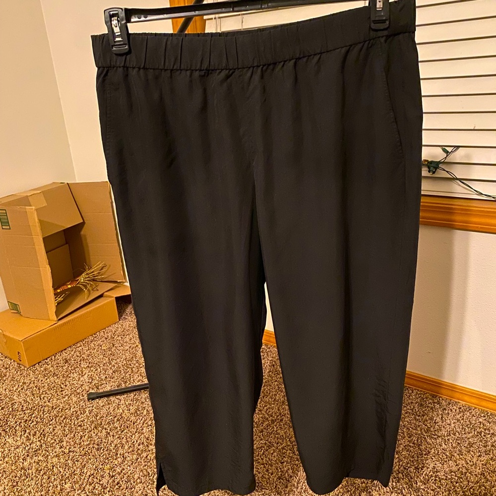 Eileen Fisher Tencel pull on sand washed pants XL. Elastic waist band 38-41” NWT